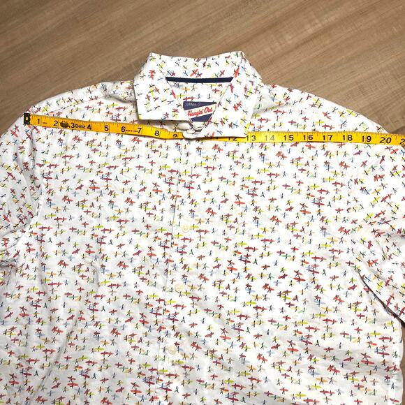 Johnnie-O Hangin' Out Button Down Shirt All Over Print Surf Board Men’s Medium - Picture 5 of 7